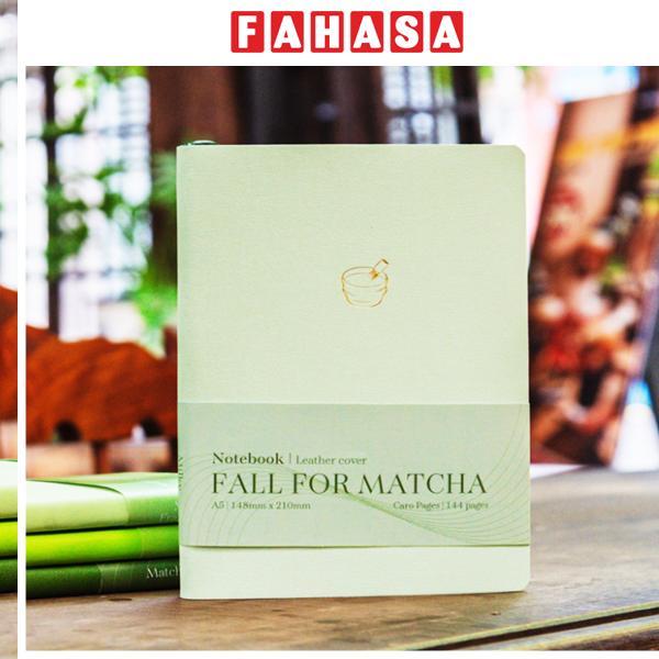 Sổ Bìa Da Mềm - Fall For Matcha A5 - Kẻ Caro - 144 Trang 100gsm - The Sun - Milky Matcha