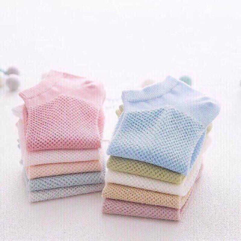 Sét 10 đôi tất lưới nữ Thông hơi siêu mát