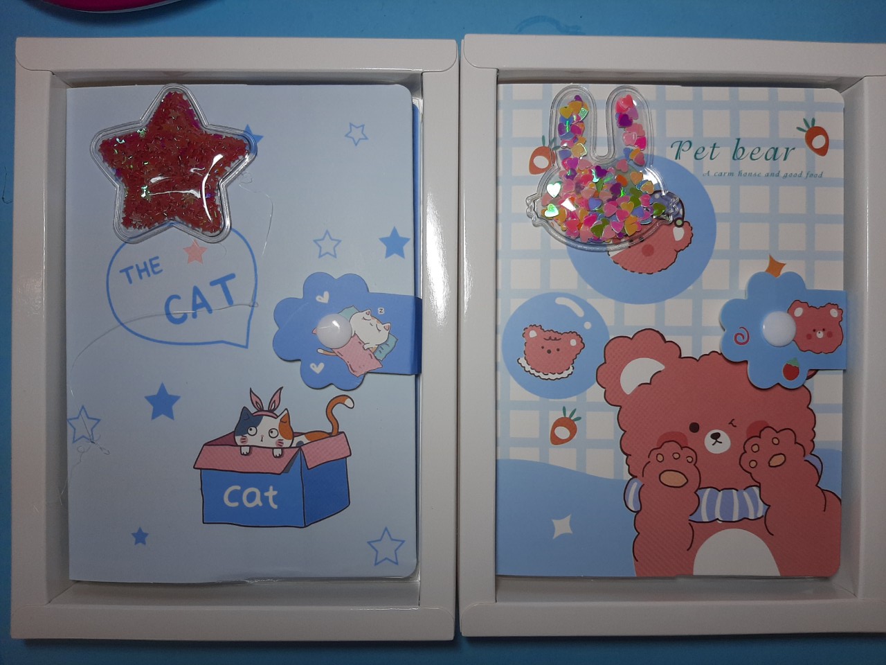Combo 2 cuốn sổ tay cute có kèm con thú ngộ nghĩnh ngẫu nhiên