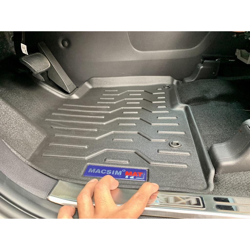 Thảm lót sàn xe ô tô Kia Carnival  7 chỗ Nhãn hiệu Macsim chất liệu nhựa TPV cao cấp màu đen(FDW-243)
