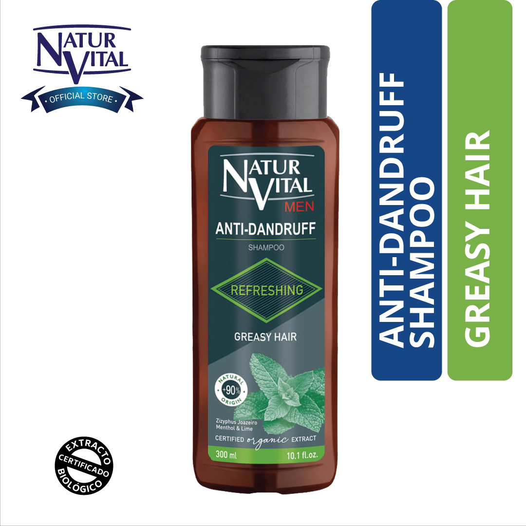 Dầu Gội Hỗ Trợ Giảm Gàu NaturVital Thuần Chay Dành Cho Tóc Bóng Nhờn, Làm Dịu Da Đầu, Mang Đến Mái Tóc Thơm Sạch & Bồng Bềnh