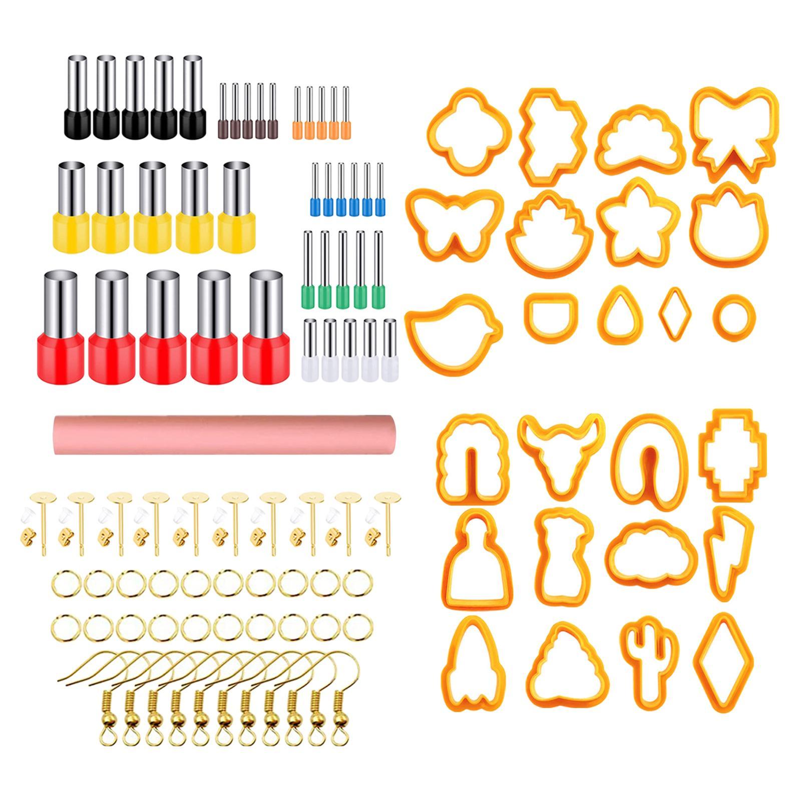 106Pcs Polymer Clay Cutter Set Ceramic Craft, Clay Earring Polymer Cutter