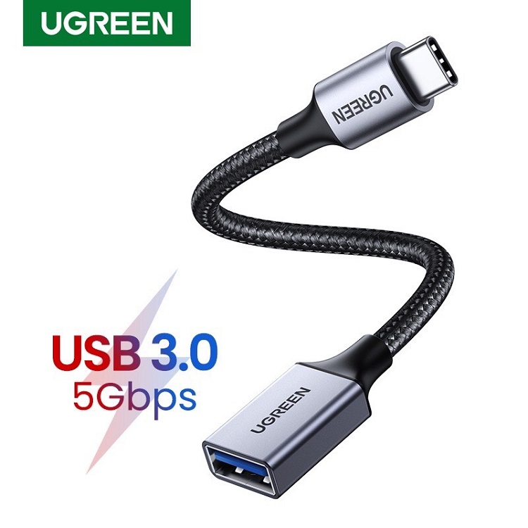 Dây cáp chuyển đổi Ugreen US378 đầu cắm USB C sang USB 3.0 OTG tiện dụng hàng chính hãng