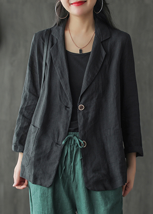 Áo vest Blazer Linen nữ 1 lớp, chất vải linen mềm mại, thời trang thu đông.