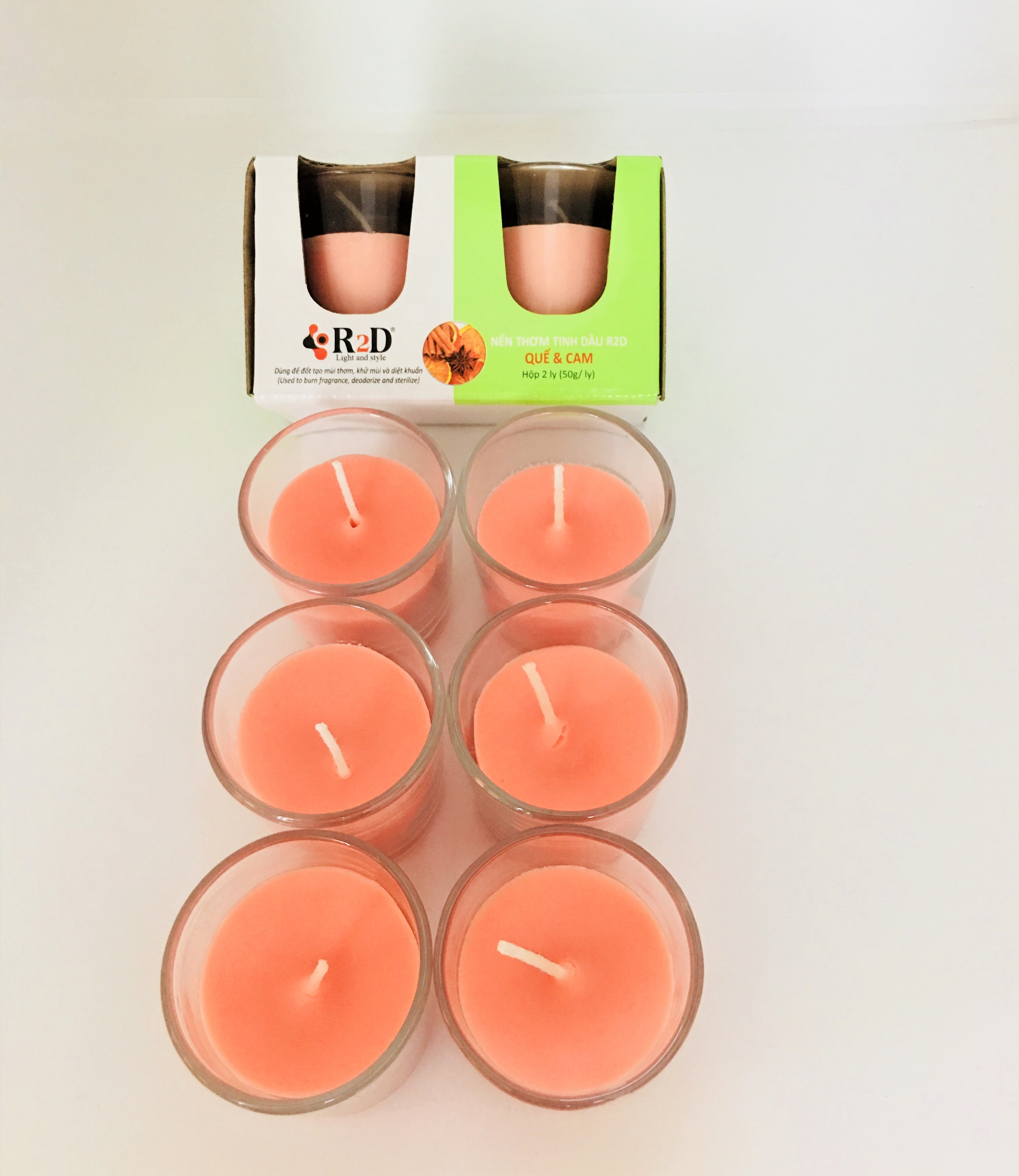 Combo 3 Hộp Nến Thơm Tinh Dầu Quế - Cam