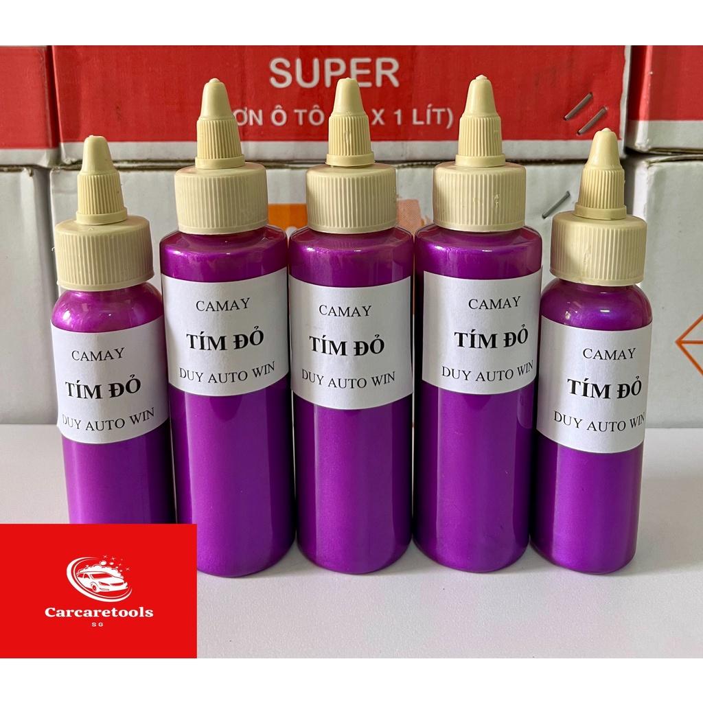 Camay màu tím đỏ - Sơn xe máy đóng chai 100g và 50g