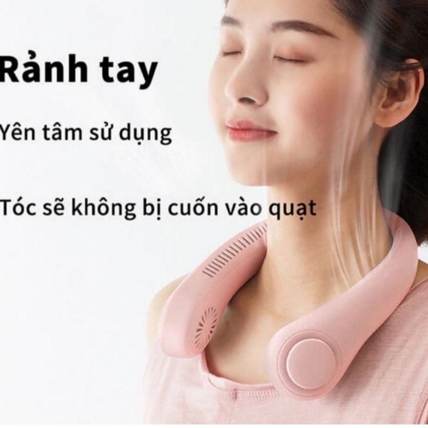 Quạt Đeo Cổ Không Cánh Tiện Lợi, Thời Trang