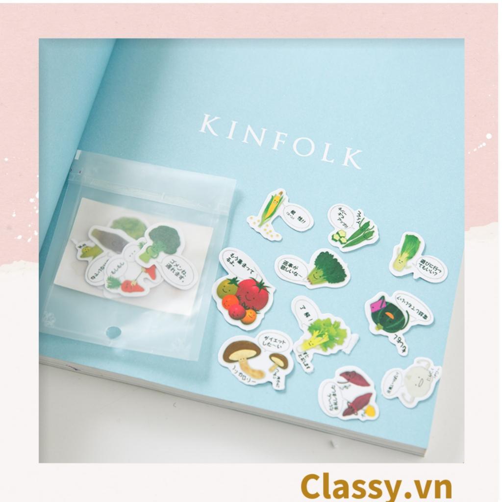 Sticker trang trí mix ngẫu nhiên, dán laptop, điện thoại, sổ, bình nước nhiều họa tiết hoạt hình Classy PK1559