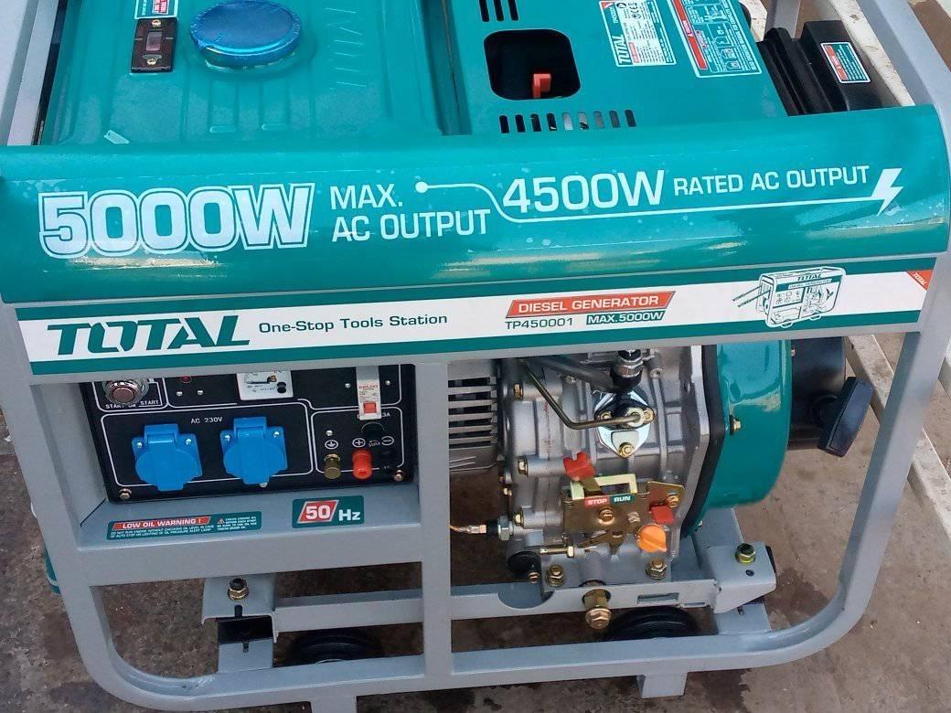 MÁY PHÁT ĐIỆN DẦU DIESEL 4 THÌ, OHV, 13HP 5.0KVA TOTAL TP450001 - HÀNG CHÍNH HÃNG