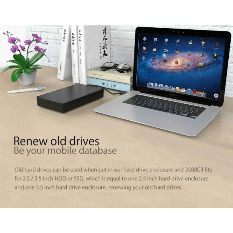 Box ổ cứng HDD 3.5&quot; USB 3.0 Type C Orico nhận 16TB