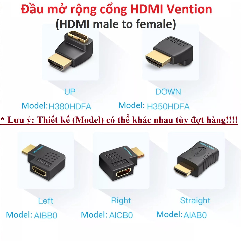 Đầu mở rộng / nối dài cổng HDMI 2.0 Vention AIAB0 / AIBB0 / AICB0 / AIOB0 / AINB0 _ Hàng chính hãng