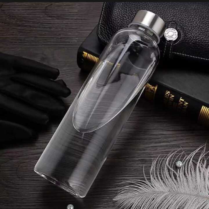 Chai đựng nước thủy tinh 300ml - Nắp Thiếc vặn có dây treo - bình thuỷ tinh đựng trà sữa, nước ép, café, sinh tố, sữa tươi
