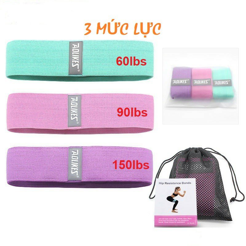 BỘ 3 DÂY KHÁNG LỰC MỚI ,TẬP MÔNG ĐÙI CHÂN Hip Resistance bands Aolikes Y