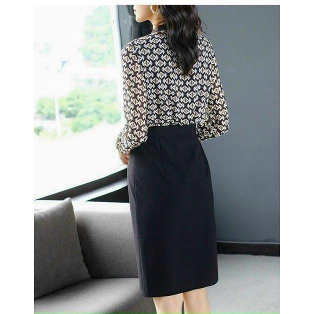 HÀNG NHẬP - ĐẦM VOAN PHỐI LỤA IN HT DÂY KÉO TRƯỚC