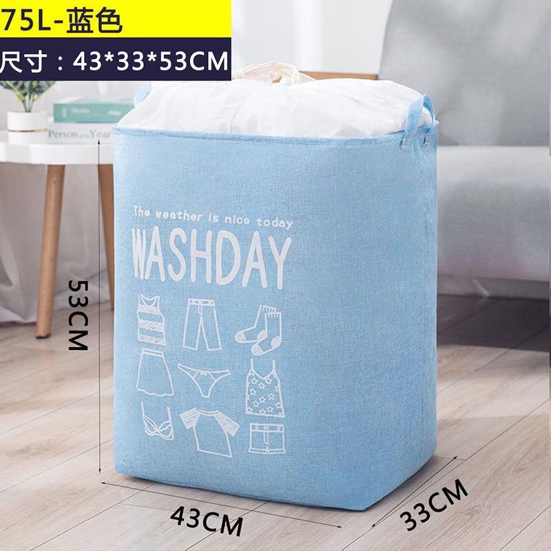 Giỏ đựng quần áo bằng vải cỡ lớn, túi đựng chăn màn đa năng washday hh131