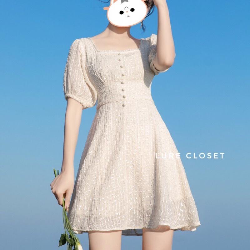 Đầm nữ cổ vuông eo thon sang chảnh_D233 _ HANA DRESS