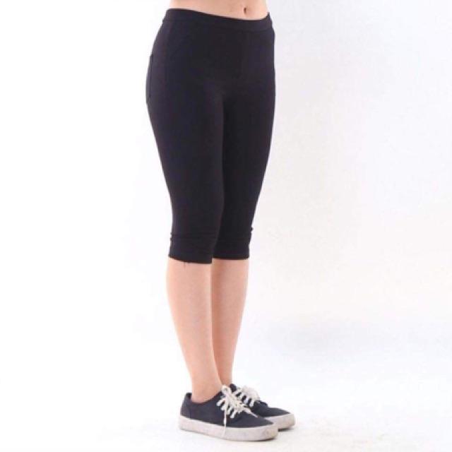 Quần legging lửng nữ tập gym cao cấp - MIuMiu Fashion, Quần legging ngố nâng mông co giãn 4 chiều