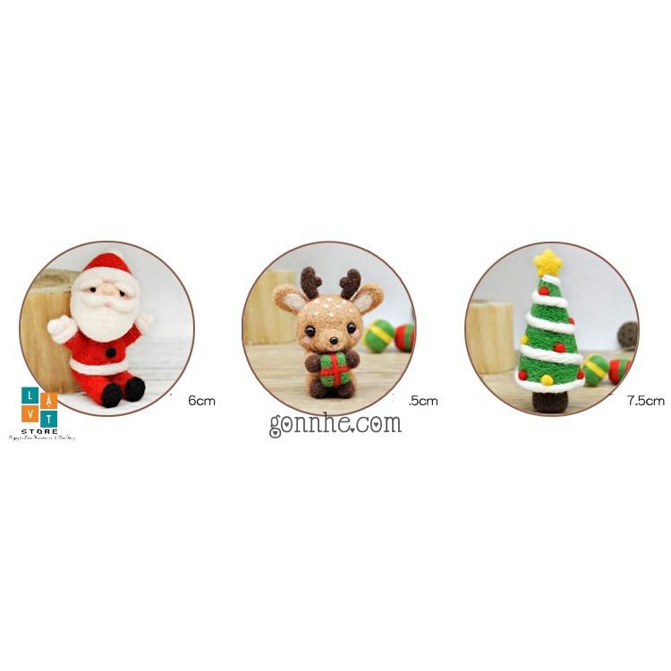 Bộ len chọc Giáng Sinh 3 món - Tự tay chọc len làm quà giáng sinh, Christmas gift, handmade, diys