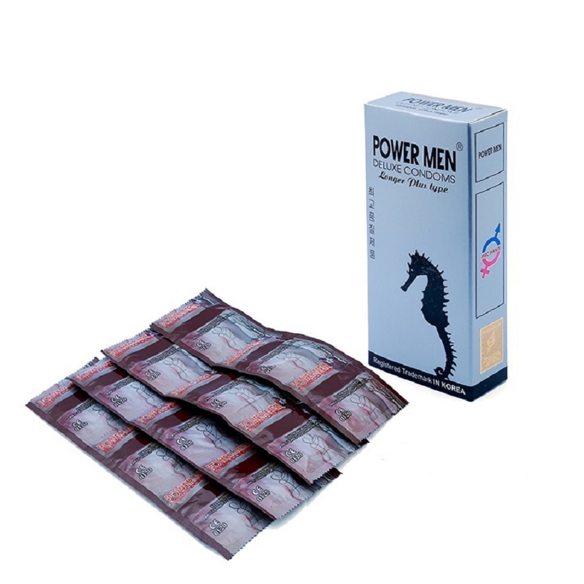 Bao Cao Su Powermen Longer Plus Cá Ngựa Bạc