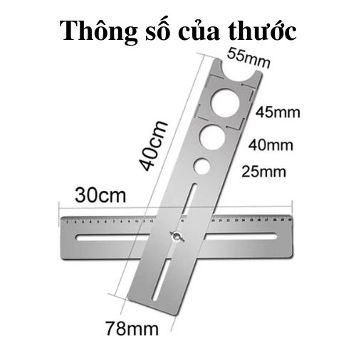 Thước ke 2 khúc ốp lát gạch đá, sàn gỗ hiệu quả, thước inox đa năng thi công điện nước các công trình xây dựng tiện lợi