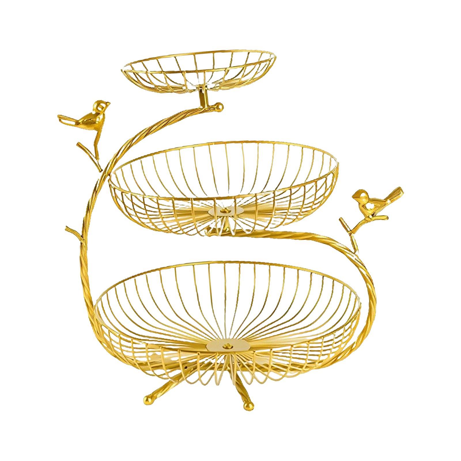 3 Tier Fruit Basket Bowl Organizer for Ceremony Wedding Party Countertop