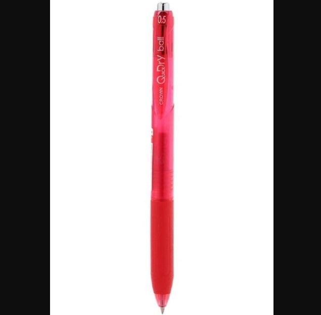 Viết Gel Bấm 0.5 Đỏ Crown Qd-018