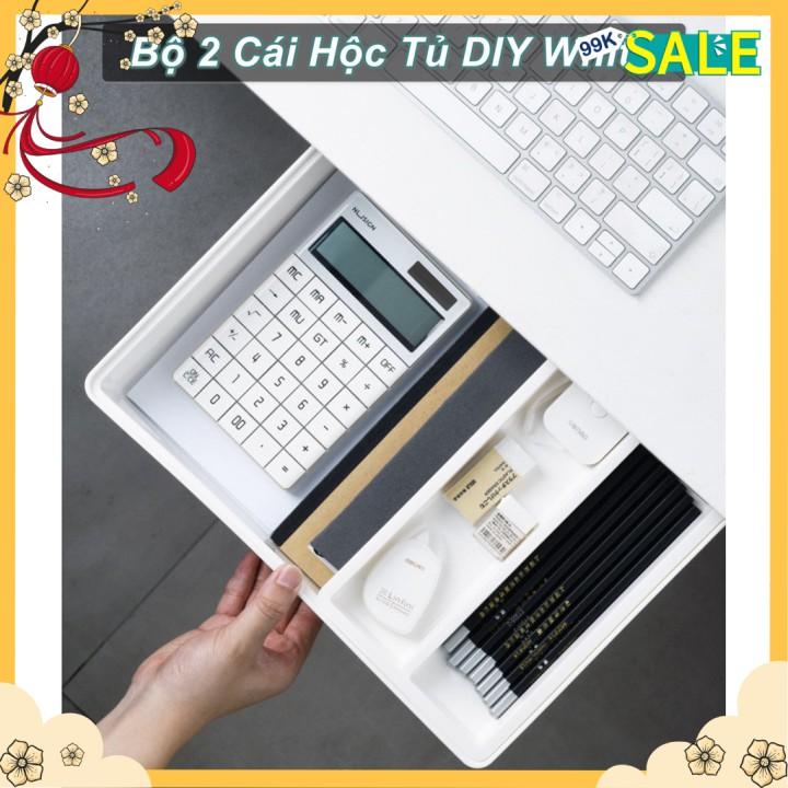 Hộc Tủ DIY dễ sử dụng (Bộ 2 cái) ( White )