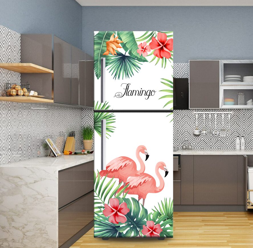 Giấy dán decal tủ lạnh Hồng Hạc  Huedecor chống nước, sẵn keo, đủ kích cỡ