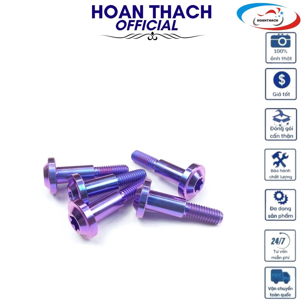 Ốc titan GR5 6L32 tay thắng Tím dùng cho nhiều dòng xe SP010482 (giá 1 con)