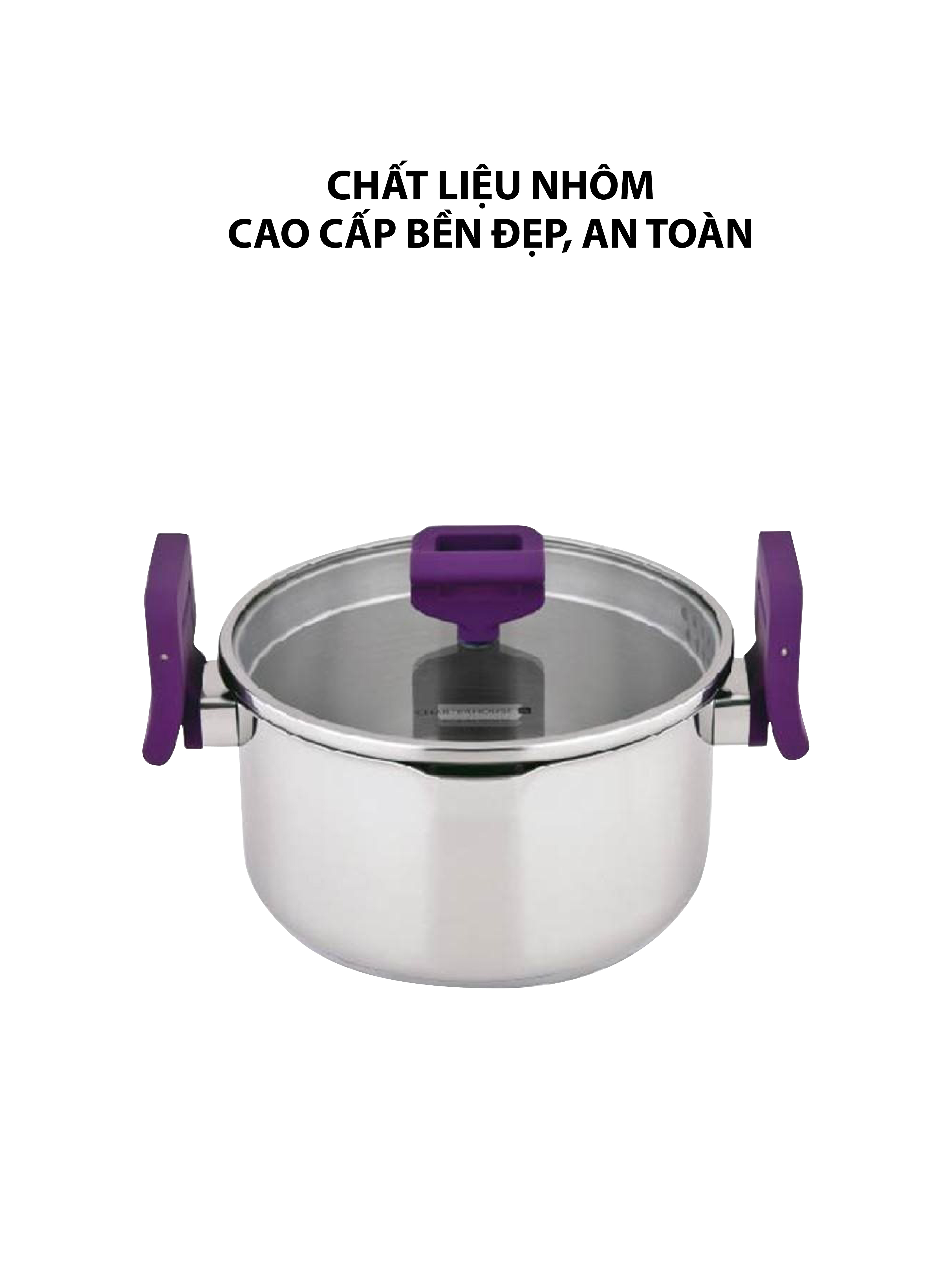 Nồi nhôm nắp kính CS 24x13.5cm 010420101-24