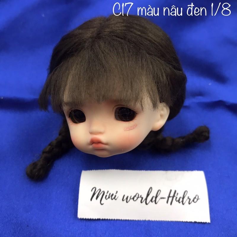 Wig len Tóc giả dành cho búp bê BJD Size 1/8, Baboliy, Amy handmade