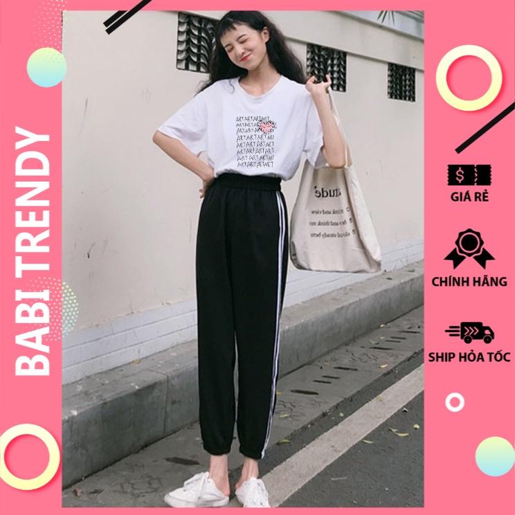 Quần jogger set áo quần jogger Line in hình ART unisex nữ nam phong cách hàn quốc siêu đẹp – ST56 – babitrendy