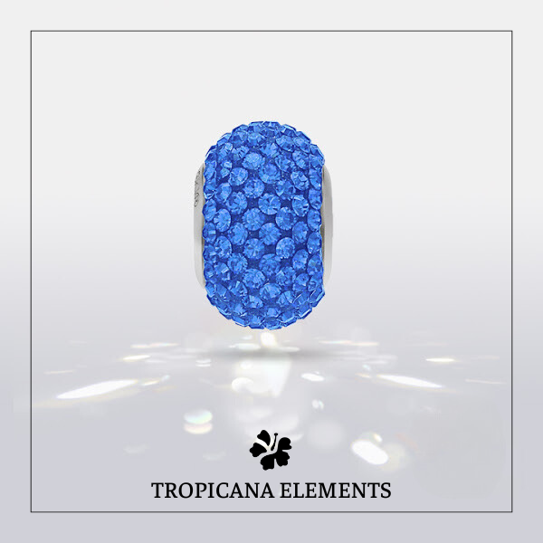 Lắc Tay Tropicana Phối Charm Swarovski Pha Lê Màu Biển Xanh