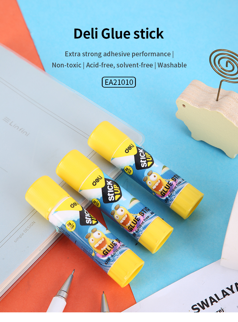 Hồ Khô Kết Dính Mạnh 8G Deli, Vàng - 24 Lọ/Hộp - EA21010
