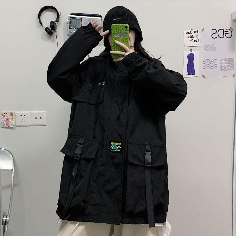 Áo khoác dù túi hộp phối dây 2 lớp nam nữ unisex ulzzang - ẢNH THẬT