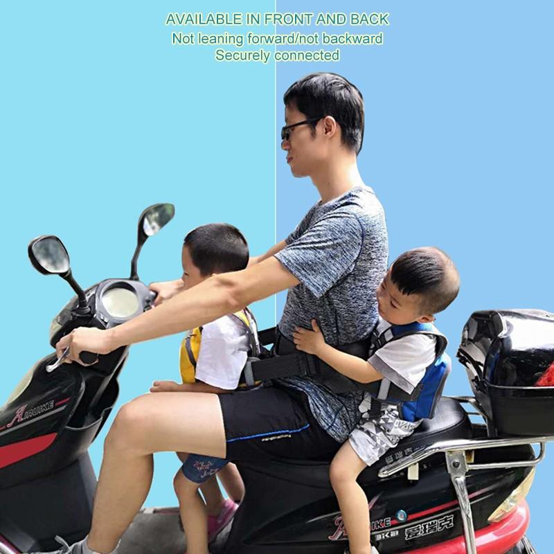 Bé Trẻ Em Ngồi Xe Máy An Toàn Dây Đeo Thắt Lưng Dây Phản Quang Bảo Vệ Xe Máy Thường Ngày Có Đai Điều Chỉnh