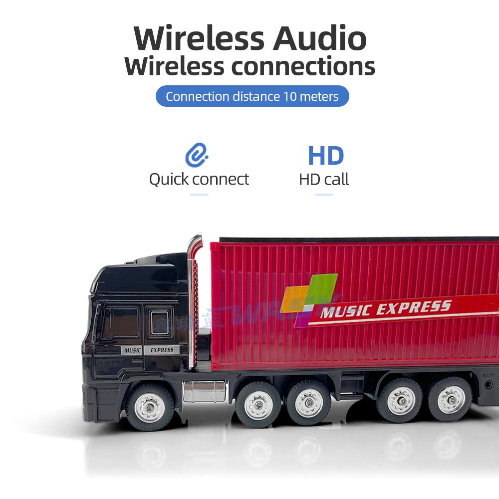 Loa ABS di động, Bluetooth, mô hình xe hơi và xe tải, không dây, với thẻ USB TF, đài FM và màn hình LED