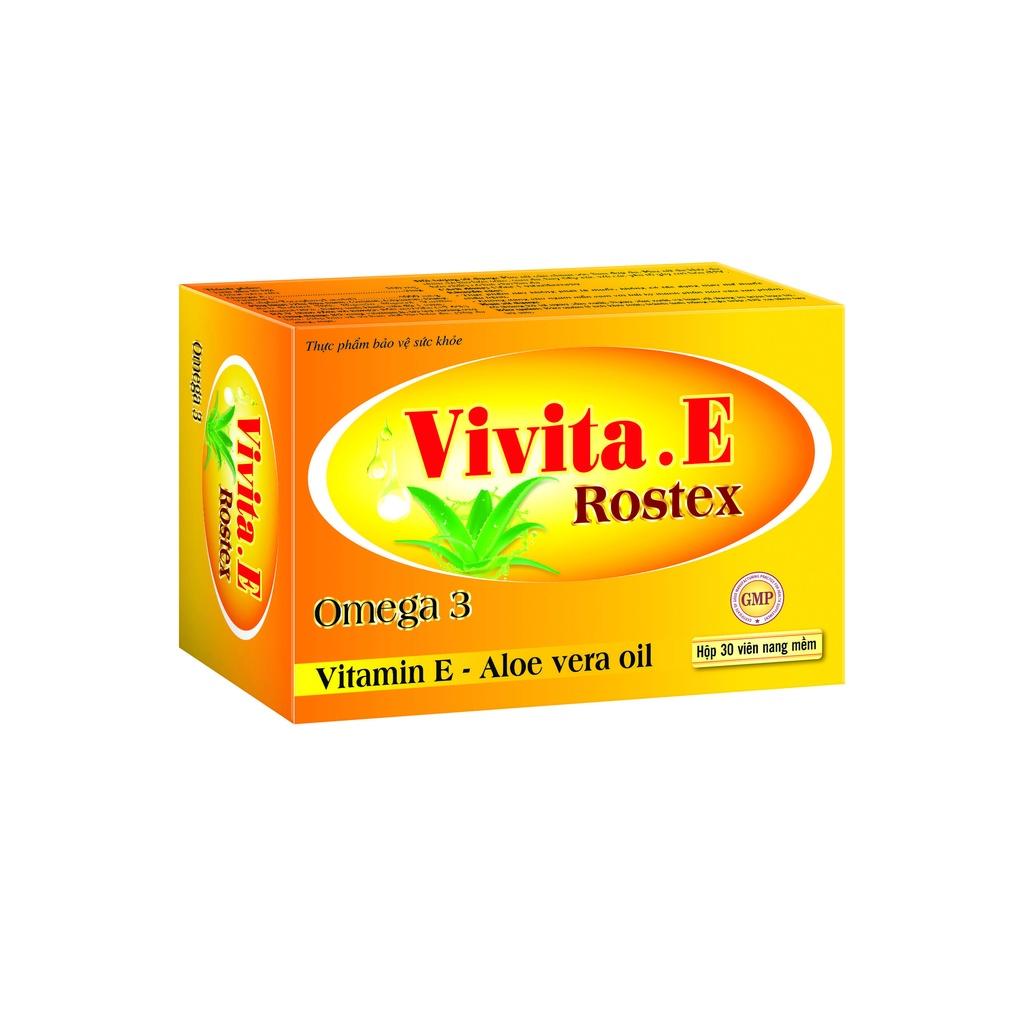 VIVITA E ROSTEX Cung cấp vitamin e - lô hội - Omega 3 giúp da mịn màng, chống oxy hóa - Rostex- Tủ Thuốc Bảo Châu