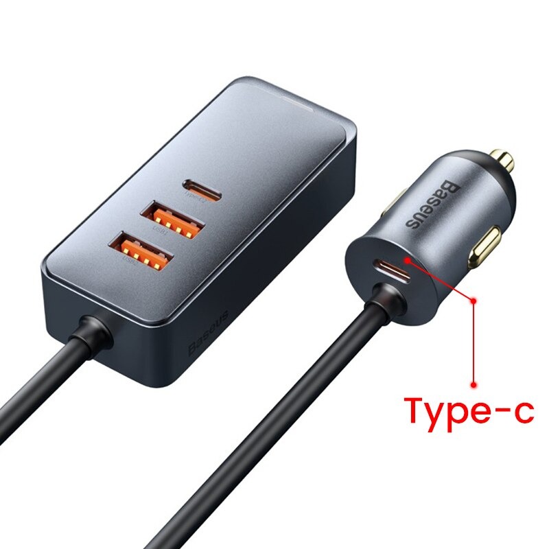 Tẩu sạc nhanh mở rộng 4 Port Baseus Share Together Extention Car Charger 120W (Extention up to 4 Port * 30W, QC/ PD/PPS Fast Charging) - Hàng Chính Hãng