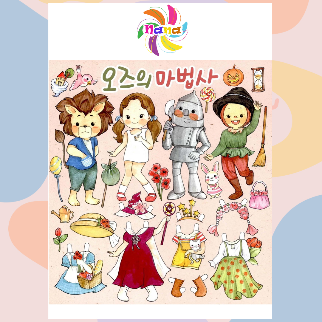 Búp bê giấy (paper doll) thay đồ công chúa Chibi phong cách Hàn Quốc cho bé Combo 7 hình siêu đáng yêu BBG0019