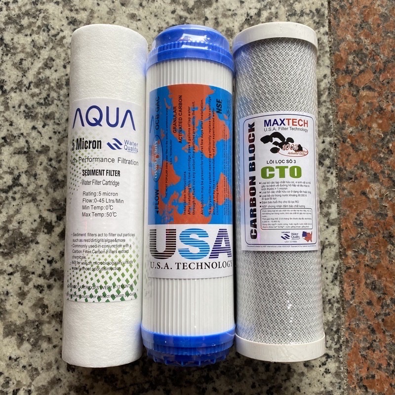 Bộ lõi lọc nước kg số 1, 2, 3