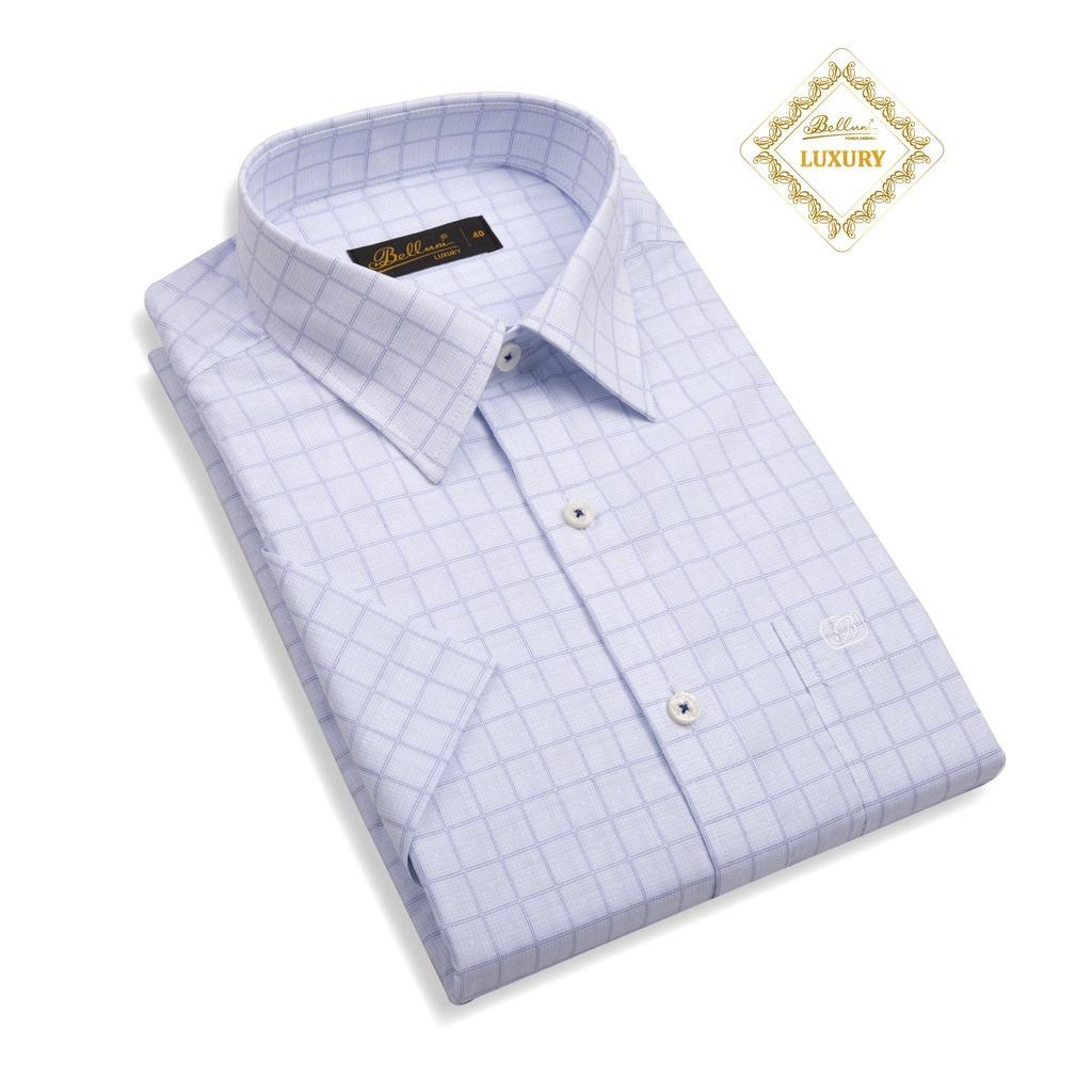 Áo sơ mi nam ngắn tay BELLUNI LUXURY chất 100% Cotton cao cấp - ABN.CM.BE.211.B7