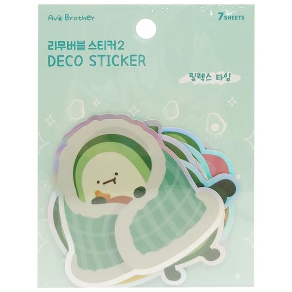 Bộ 7 Miếng Sticker Bơ Avo Brother 6 - Magic Channel