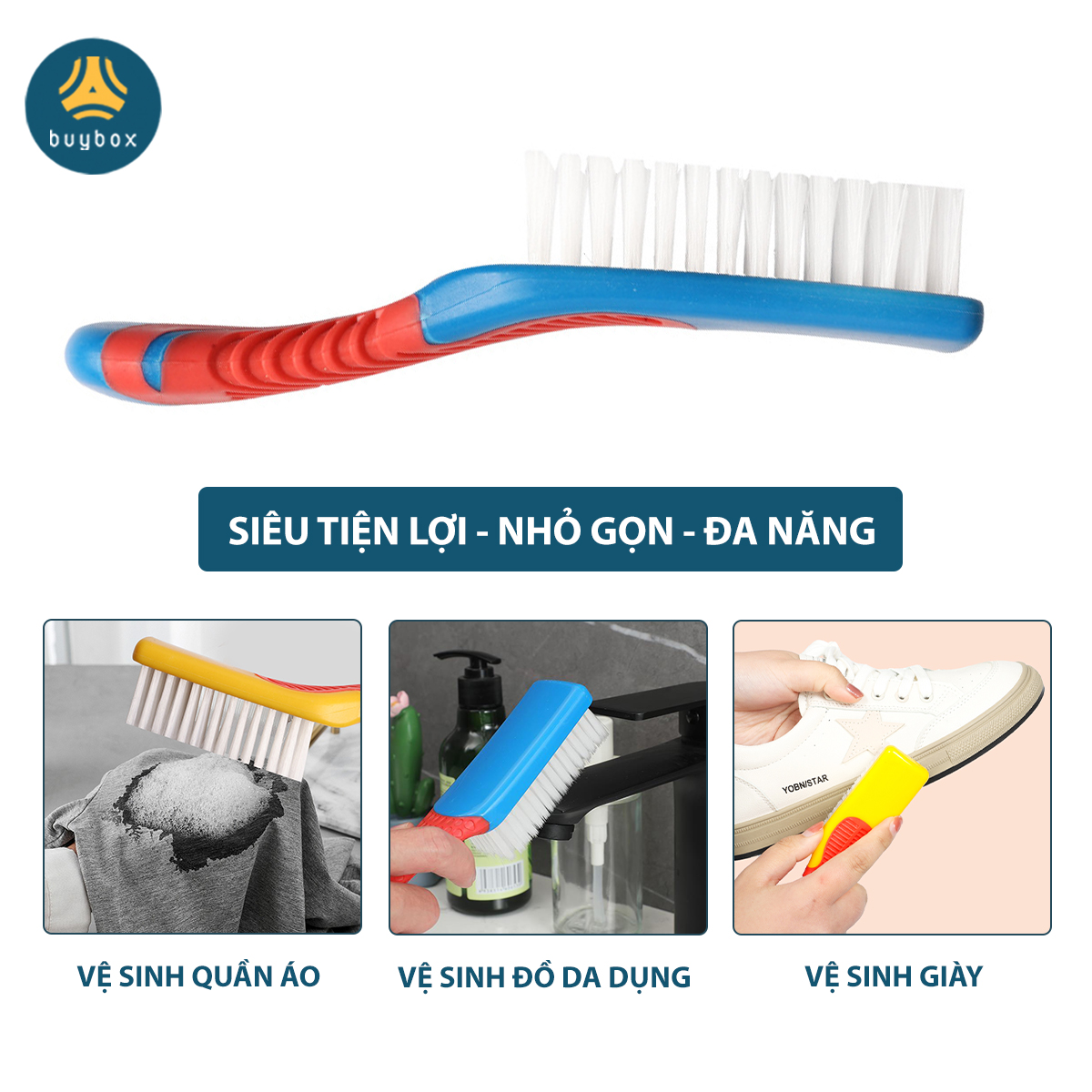 Bàn chải lông nano, lông dày dặn, vệ sinh giày dép, không gây trầy xước kho sử dụng - BuyBox - BBPK338