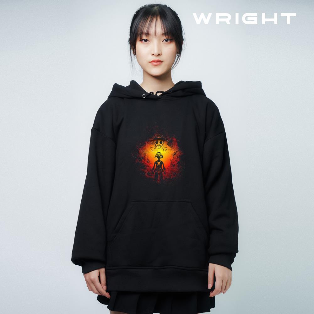Áo hoodie anime one piece monkey luffy lửa thần cực chất Wright oversize unisex