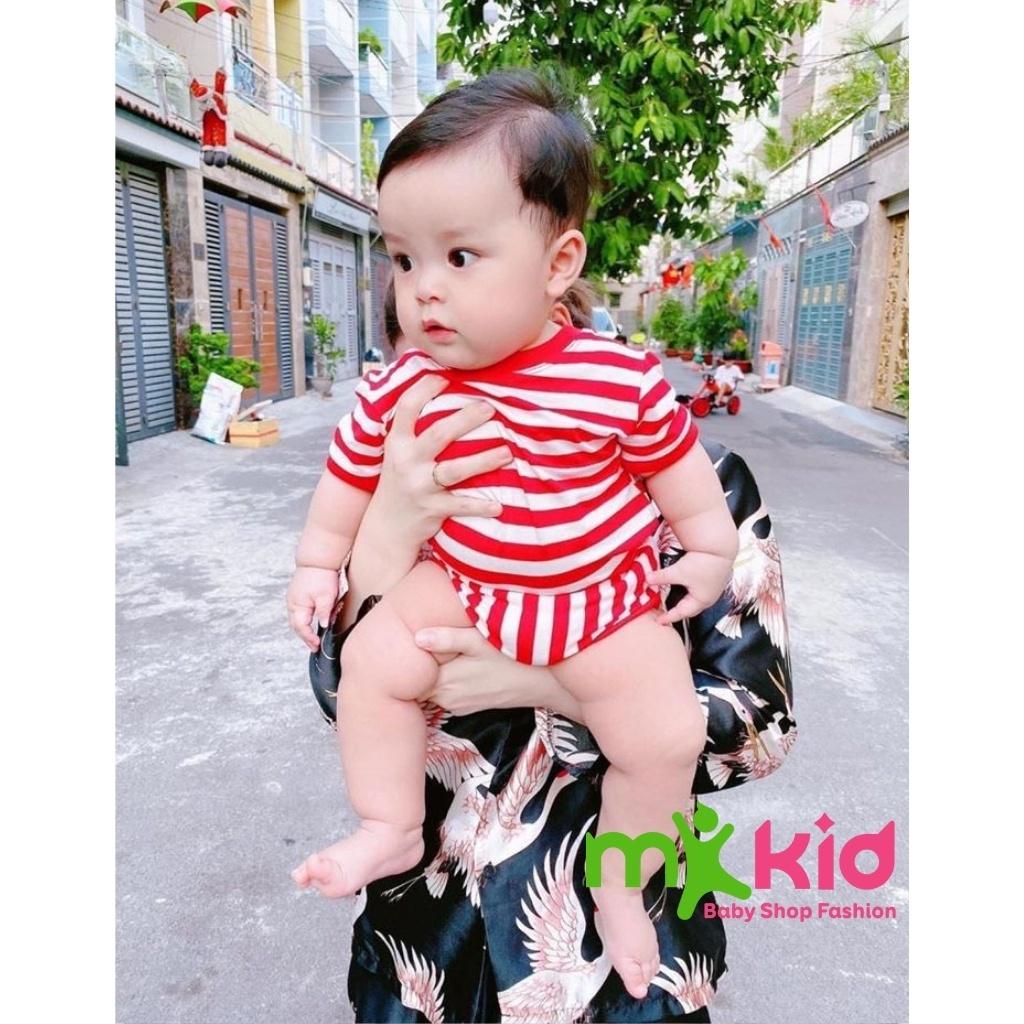 Bộ Cộc Tay Cho Bé Bộ Chip Sọc 5 Màu Chất Cotton Cao Cấp Co Giãn 4 Chiều Thấm Hút Mồ Hôi Tốt