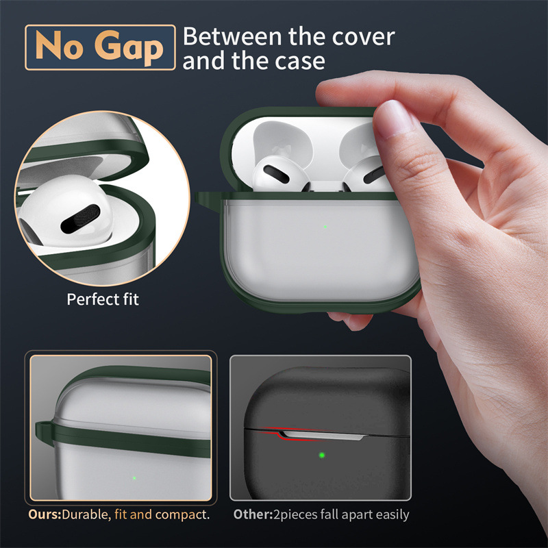 Bao Case PC Trong Suốt Viền Color cho AirPods 3 - Hàng Chính Hãng