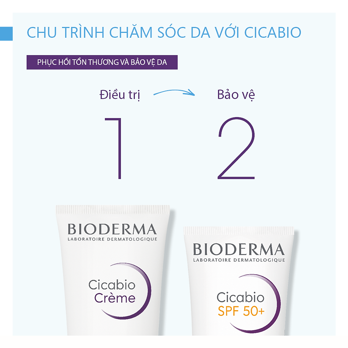 Kem Dưỡng Phục Hồi Da Tổn Thương BIODERMA Cicabio Crème (40ml) - Tặng Móc Khóa