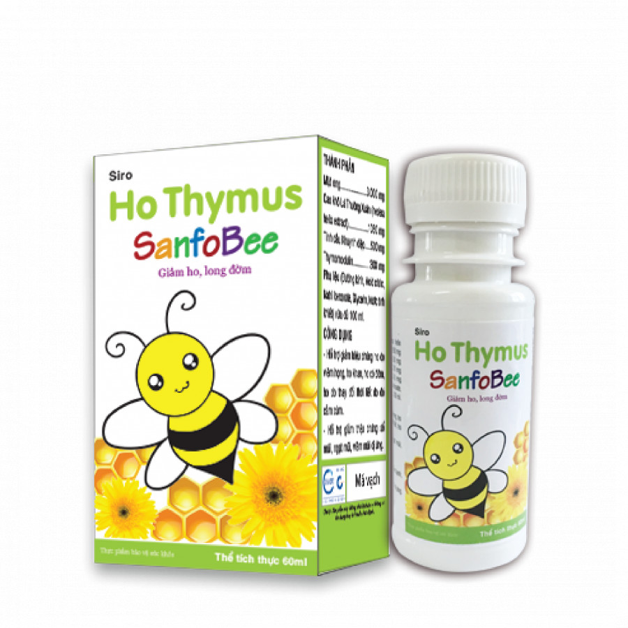 Thực Phẩm Chức Năng Giảm ho, long đờm, sát khuẩn Ho Thymus SanfoBee (60ml)