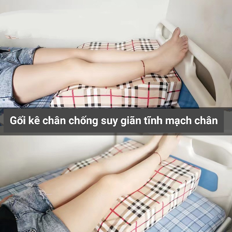 Gối kê chân chống suy giãn tĩnh mạch chân.Đệm kê chân hỗ trợ lưu thông khí huyết